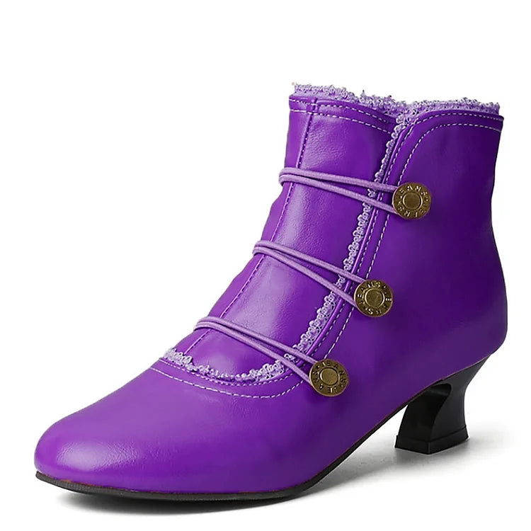ComfortLace™ Button-Strap Orthopedic Ankle Boots