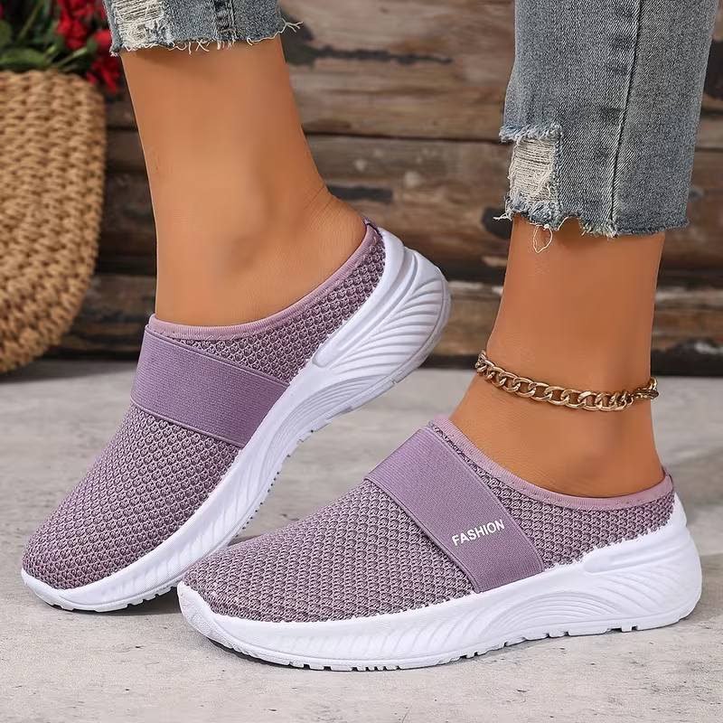 CloudEase™ Women’s Orthopedic Slip-On Sneakers – Breathable Comfort & Arch Support