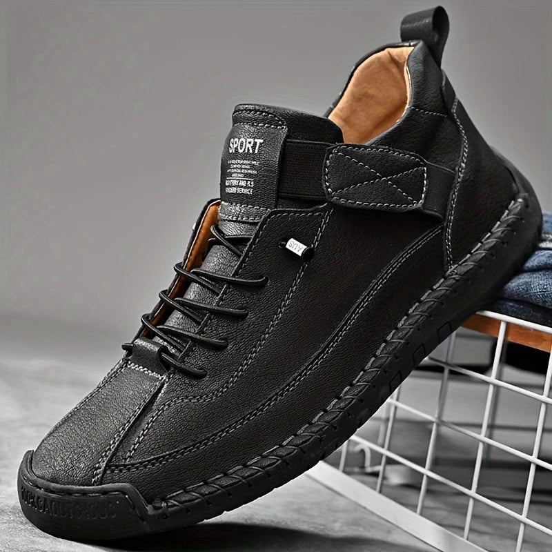 EaseStep™ Leather Sneakers – Soft Comfort & Orthopedic Support