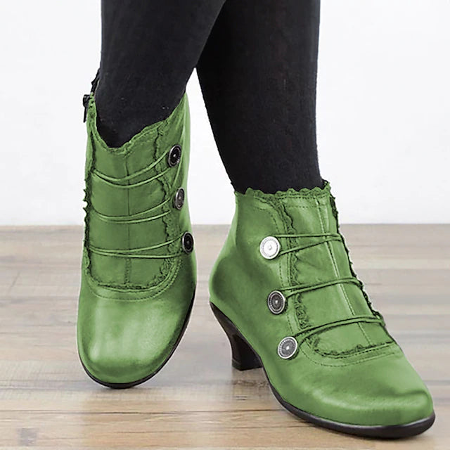 ComfortLace™ Button-Strap Orthopedic Ankle Boots