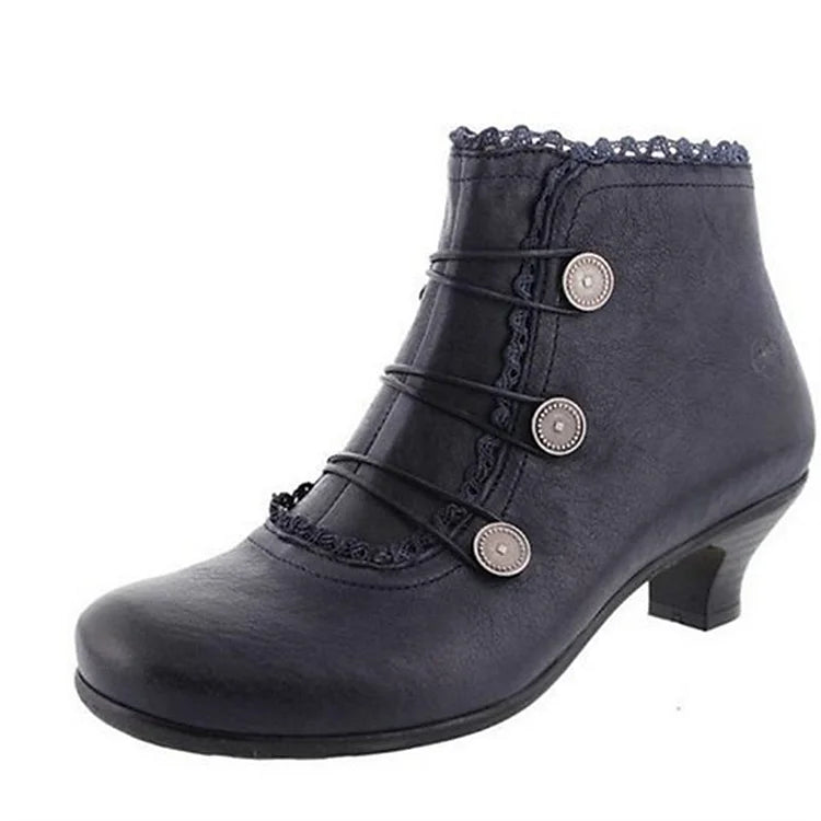 ComfortLace™ Button-Strap Orthopedic Ankle Boots