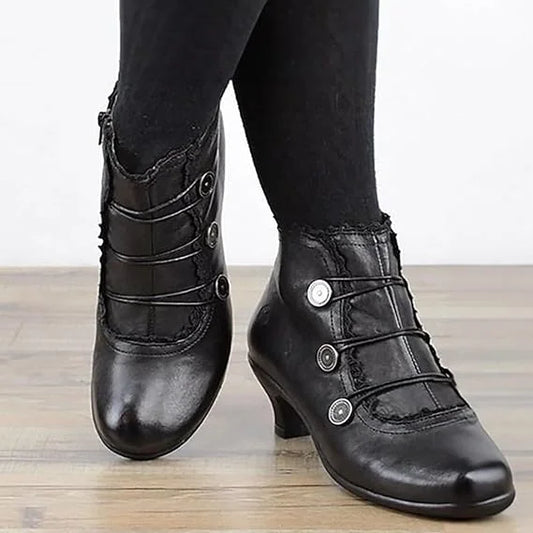 ComfortLace™ Button-Strap Orthopedic Ankle Boots