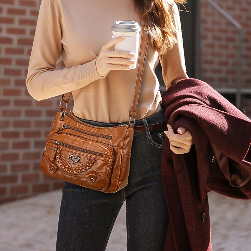 🔥On This Week Sale - 49% OFF🔥Soft Leather Multi-Pocket Vintage Crossbody Bag