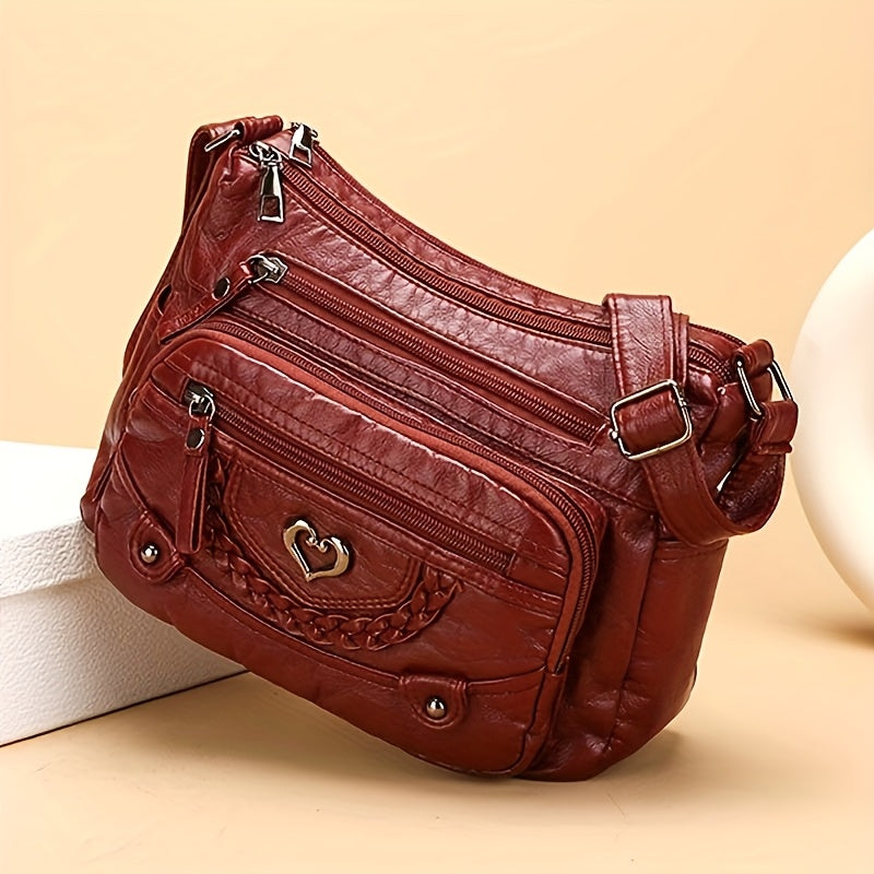 🔥On This Week Sale - 49% OFF🔥Soft Leather Multi-Pocket Vintage Crossbody Bag
