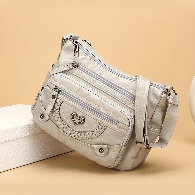 🔥On This Week Sale - 49% OFF🔥Soft Leather Multi-Pocket Vintage Crossbody Bag