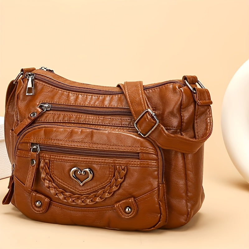 🔥On This Week Sale - 49% OFF🔥Soft Leather Multi-Pocket Vintage Crossbody Bag