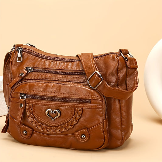 🔥 Im Angebot dieser Woche - 49 % RABATT🔥 Umhängetasche aus weichem Leder mit großem Fassungsvermögen, Vintage-Handtaschen 