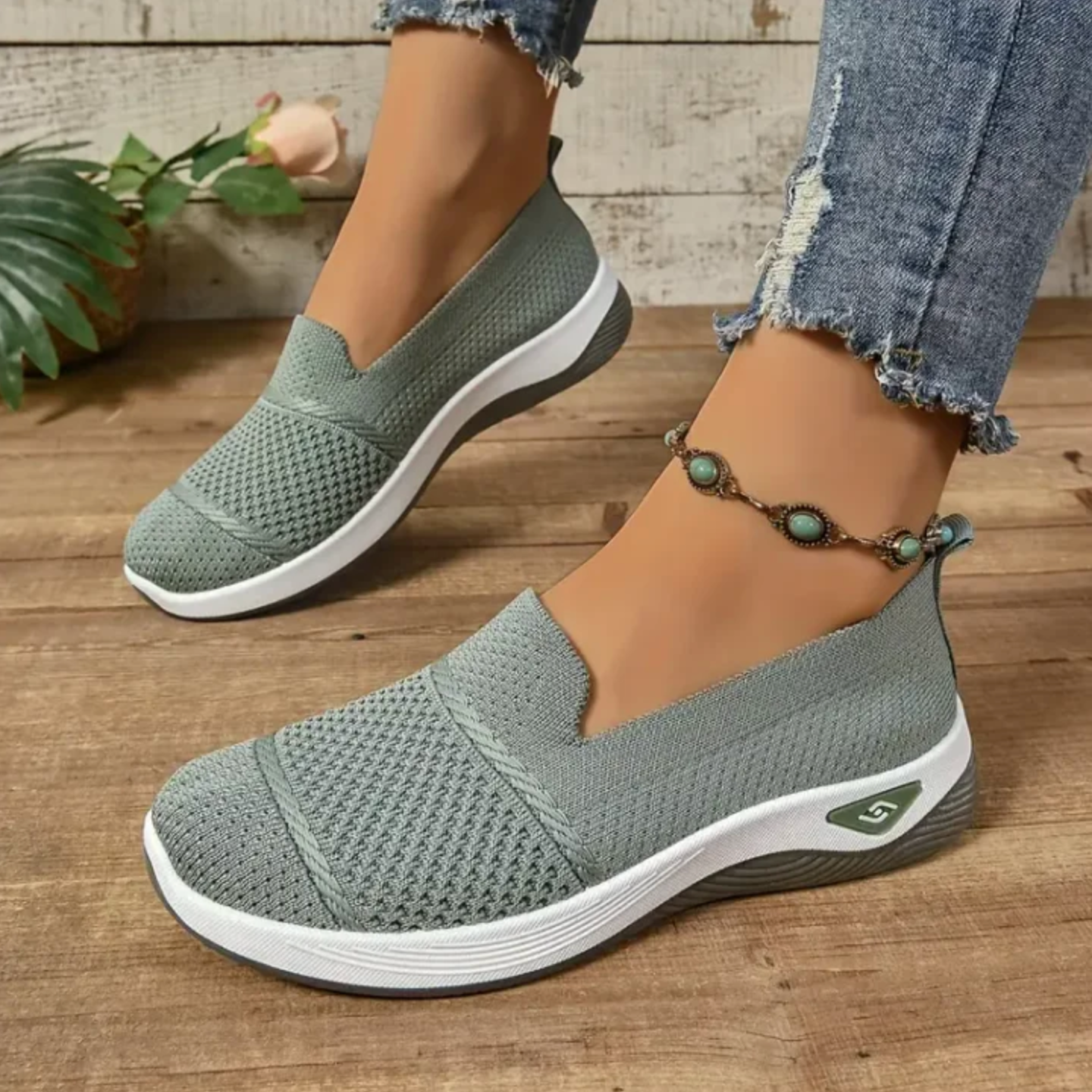 ComfortKnit™ Slip-On Walking Sneakers — Breathable, Lightweight & Orthopedic Support
