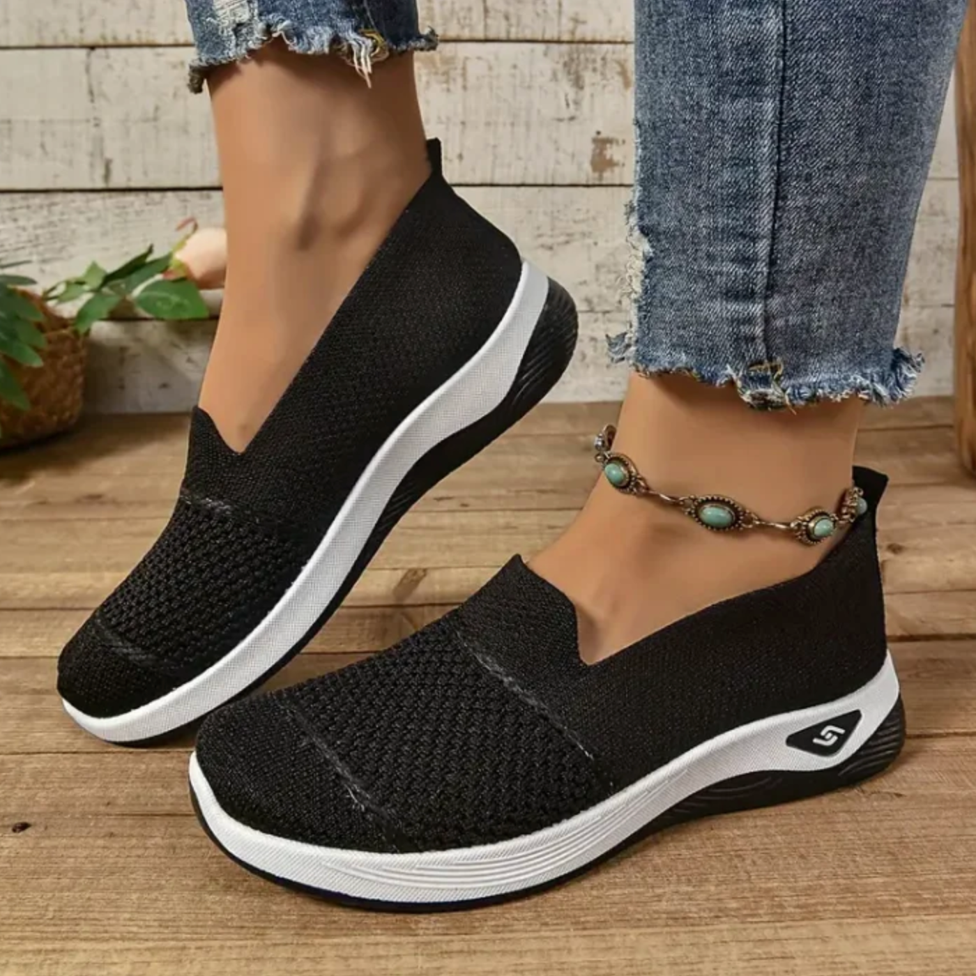 ComfortKnit™ Slip-On Walking Sneakers — Breathable, Lightweight & Orthopedic Support