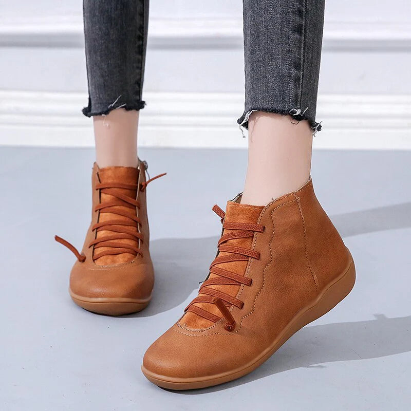 🔥49% Off Today🔥 Women's Vintage Leather Arch Support Ankle Boots