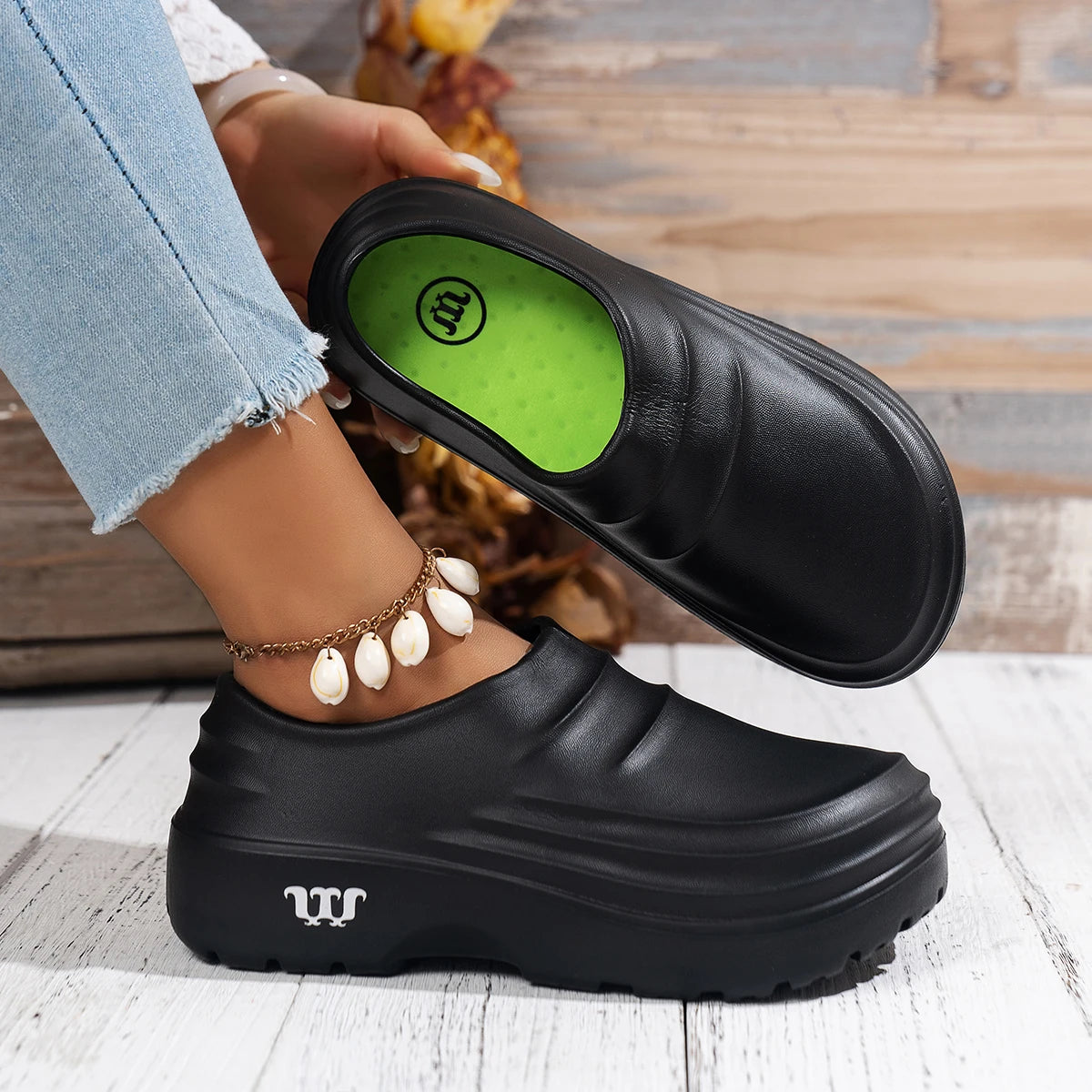 Last Day 49% Off 🔥 Women’s Orthopedic EVA Work Shoes – Slip-On, Non-Slip & Waterproof