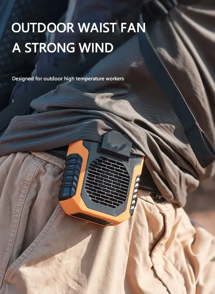 Summer Sale 45% Off🔥 2025 Smart AI Long-lasting Battery Powerful Portable Waist Clip Fan, Wearable Hanging Neck Fan