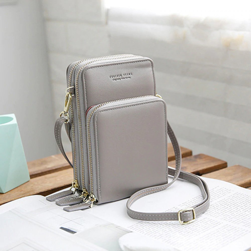 3-Layers Leather Crossbody Shoulder Bag - Beelovy