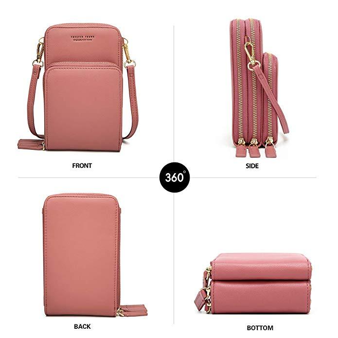 3-Layers Leather Crossbody Shoulder Bag - Beelovy