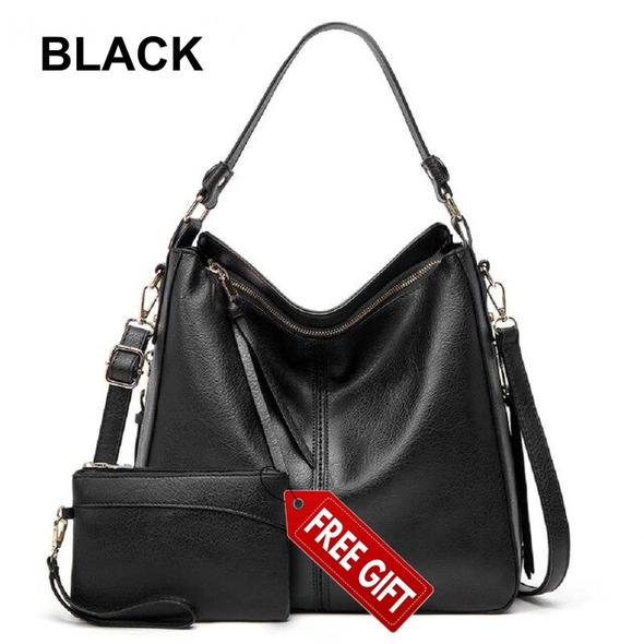 Luxury Leather Shoulder Crossbody Handbag (60% OFF + 1 FREE Clutch) - Beelovy