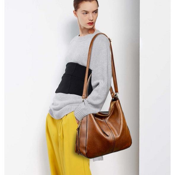 Luxury Leather Shoulder Crossbody Handbag (60% OFF + 1 FREE Clutch) - Beelovy