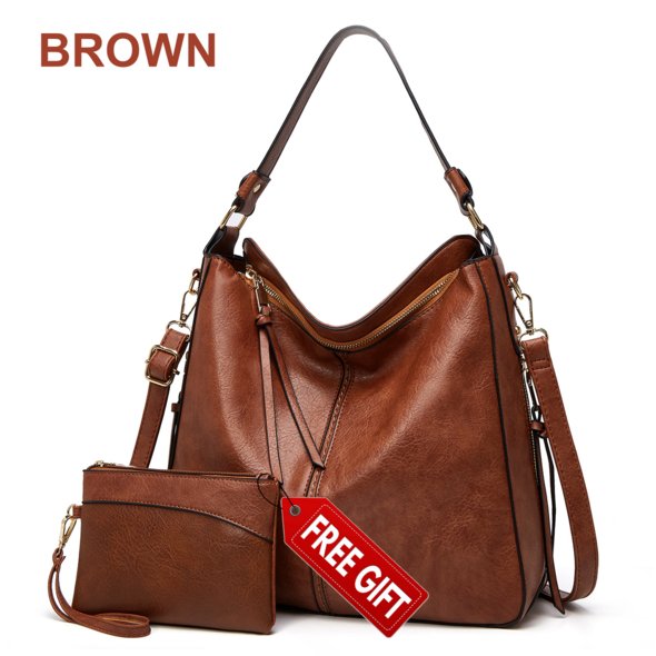 Luxury Leather Shoulder Crossbody Handbag (60% OFF + 1 FREE Clutch) - Beelovy