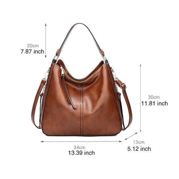 Luxury Leather Shoulder Crossbody Handbag (60% OFF + 1 FREE Clutch) - Beelovy
