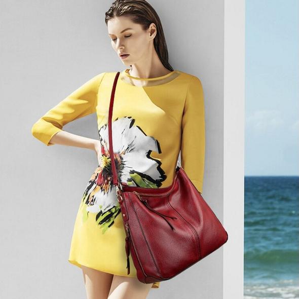 Luxury Leather Shoulder Crossbody Handbag (60% OFF + 1 FREE Clutch) - Beelovy