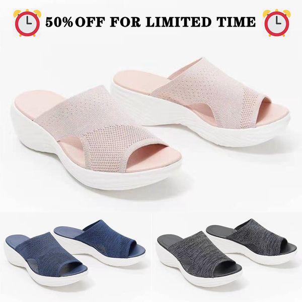 Stretch Orthotic Slide Sandals, Knitted Sports Corrective Sandals - Beelovy